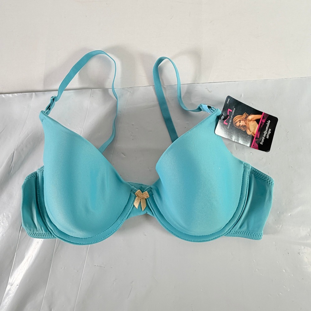 Maidenform One Fab Fit Original Tailored Demi Bra 36C Riviera Jade Green